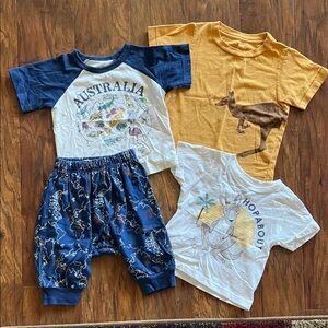 PEEK Bundle! Kids' Australia Themed T-Shirts and Pants Set